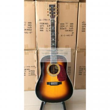 Custom Sunburst Martin D-45 ss Dreadnought Guitar All Solid Wood 