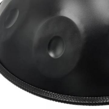 Premium 10-Note D Kurd Handpan in Black Stainless Steel