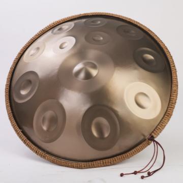 Gold Stainless Steel Handpan with 12 Notes in D Kurd Scale
