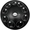 Premium 10-Note D Kurd Handpan in Black Stainless Steel