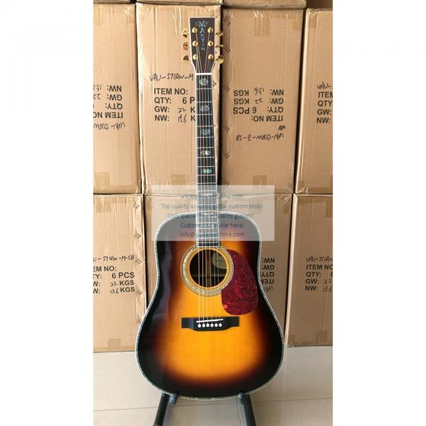 Custom Sunburst Martin D-45 ss Dreadnought Guitar All Solid Wood  #1 image