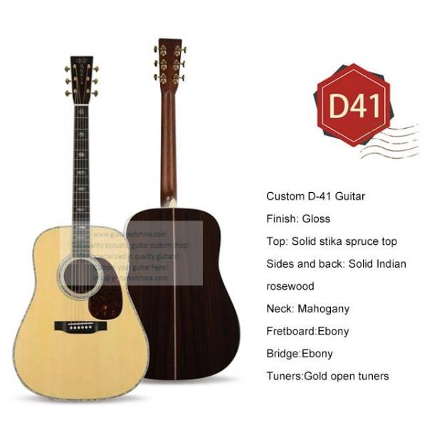 Custom best acoustic electric guitar Martin D-41 guitar for sale #1 image