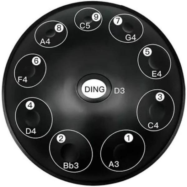 Premium 10-Note D Kurd Handpan in Black Stainless Steel #2 image